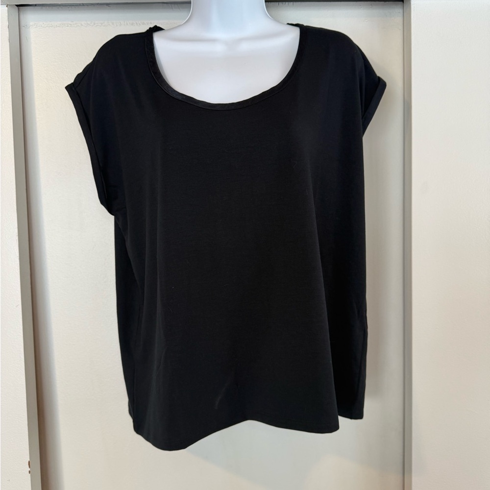 Bare Necessities Black/White Floral Short & Three Black Tops Lounge PJs - Picture 9 of 16